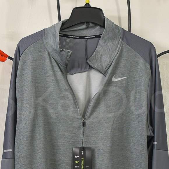 Nike Dri-FIT Men's 1/2-Zip Running Top‎ size Grey - Picture 3 of 11